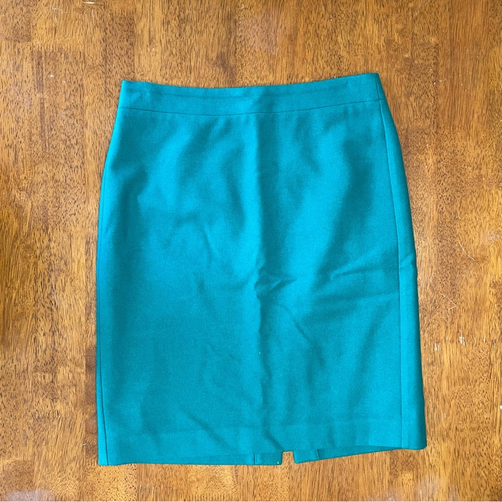 Women’s J.Crew Emerald Green Wool Pencil Skirt